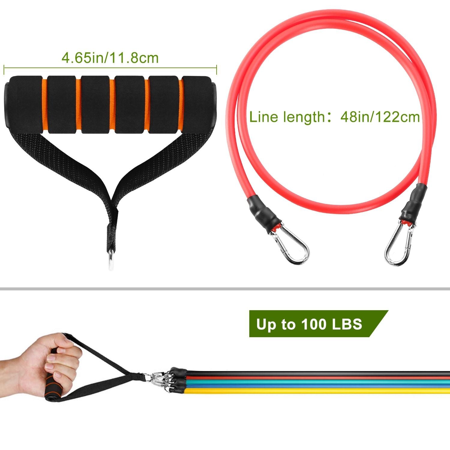11 Piece Resistance Band Set